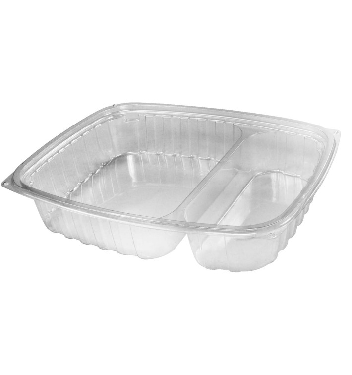 Plastic deli Container OPS "transparantPac" 2 Compartmenten transparant 887ml (252 stuks) Plastic deli Container OPS "transparantPac" 2 Compartmenten transparant 887ml (252 stuks)