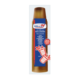 Plastic PS Shotje bruin 80ml Ø5,7cm (50 stuks) 
