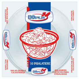 Plastic Kom PS transparant 2000ml Ø22cm (10 stuks)