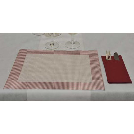 Papieren Placemats 30x40cm "Pata Gallo" bordeauxrood 50g (500 stuks) 