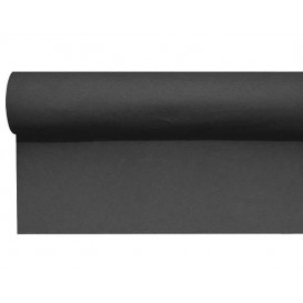 Airlaid tafelloper zwart 0,4x48m P1,2m (1 stuk)
