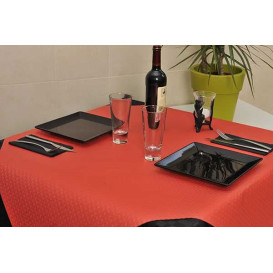 Voorgesneden papieren tafelkleed rood 40g 1x1m (400 stuks) 