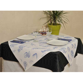 Voorgesneden papieren tafelkleed 1x1m wit "Marisco" 37g 1x1m (400 stuks)