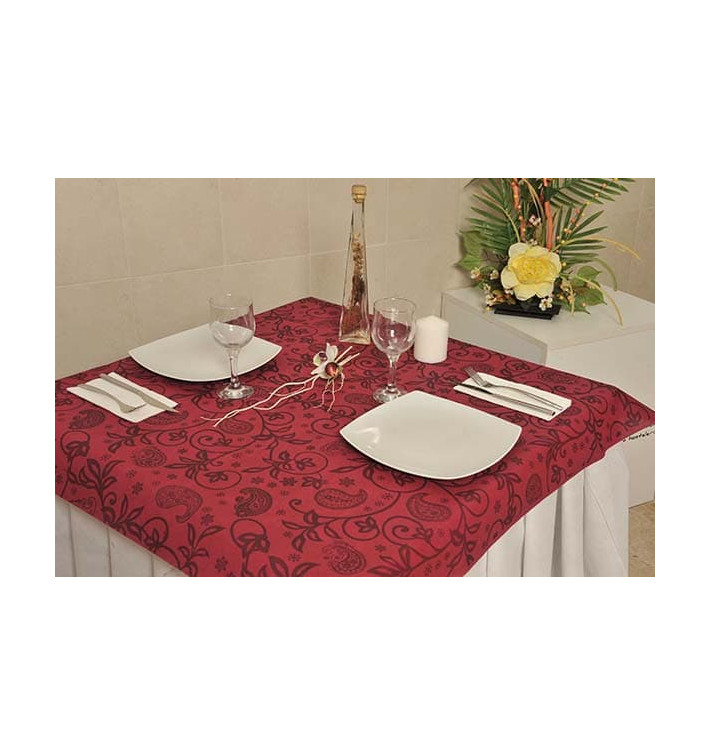 Novotex placemat "Cachemir" bordeauxrood 120x120cm (150 stuks) Novotex placemat "Cachemir" bordeauxrood 120x120cm (150 stuks)