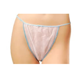 Wegwerp vrouwen Tanga TST PP groot maat wit (100 stuks)