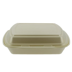 Schuim lunch doos 3 Compartmenten Champagne 2,40x2,10x0,70cm (250 stuks)