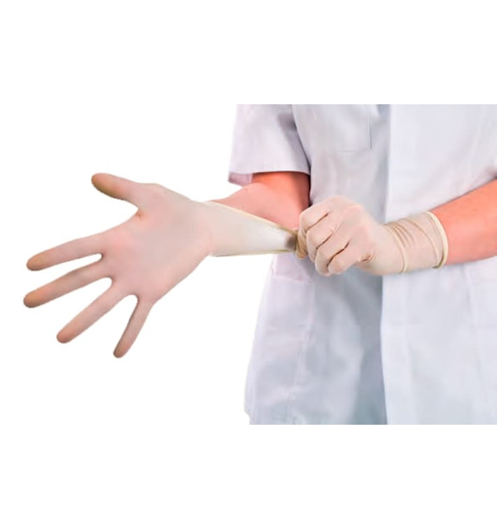 Latex handschoenenen Talk wit maat S AQL 1.5 (100 stuks) Latex handschoenenen Talk wit maat S AQL 1.5 (100 stuks)