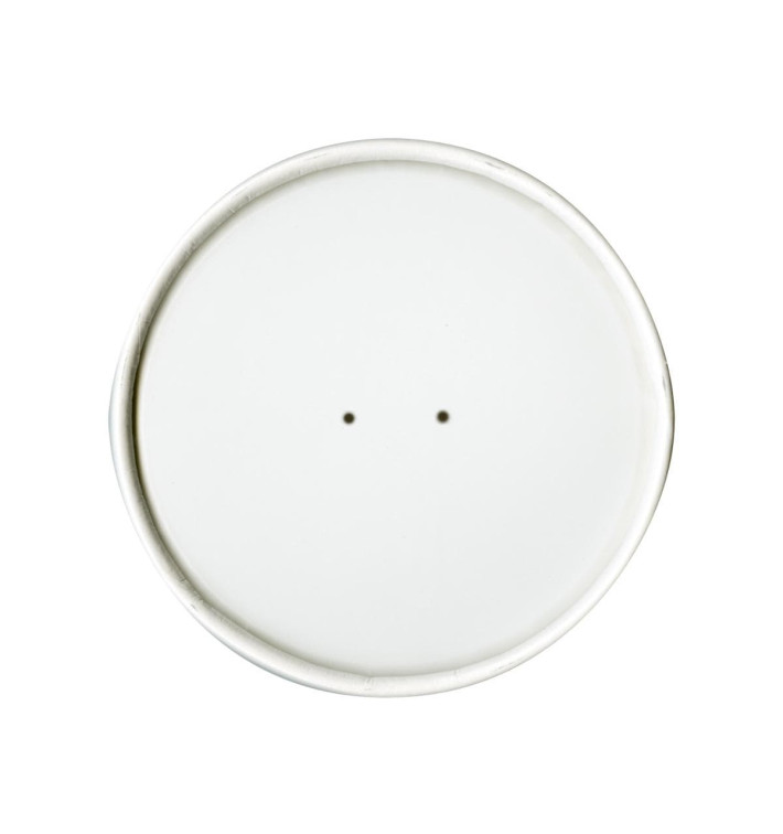 Papieren Deksel plat wit Ø9,8cm (25 stuks) Papieren Deksel plat wit Ø9,8cm (25 stuks)