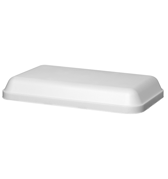 Schuim Deksel voor schuim Container "Diner-pakket" Rechthoekige vorm wit 970ml (200 stuks) Schuim Deksel voor schuim Container "Diner-pakket" Rechthoekige vorm wit 970ml (200 stuks)