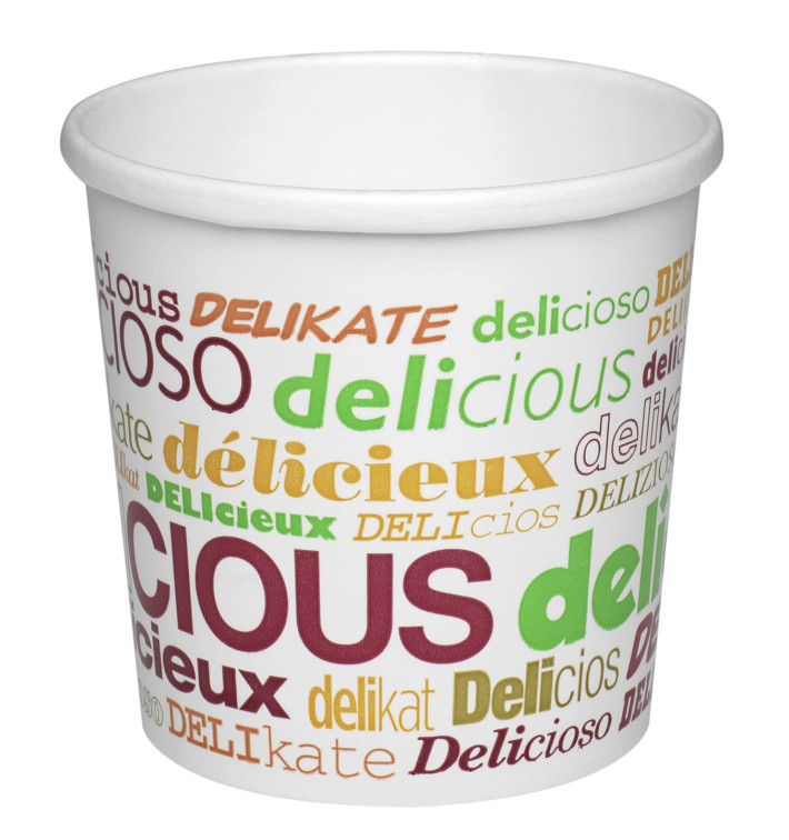 Papieren soep kom "Delicius" 26Oz/770ml Ø11,7cm (500 stuks) Papieren soep kom "Delicius" 26Oz/770ml Ø11,7cm (500 stuks)