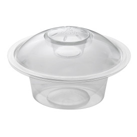 Plastic deli Container 375ml + Plastic Deksel "Press&Dress" + Portie beker (150 pakkets)