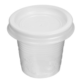 Plastic Deksel PS Ø5,7cm voor beker 80/100ml (100 stuks) 