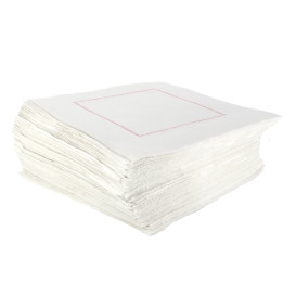 Papieren servet Sulfiet plat wit 15x15cm (30000 stuks)