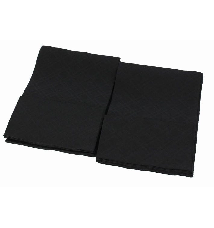 Papieren servet "Miniservis" zwart 17x17cm (4800 stuks) Papieren servet "Miniservis" zwart 17x17cm (4800 stuks)