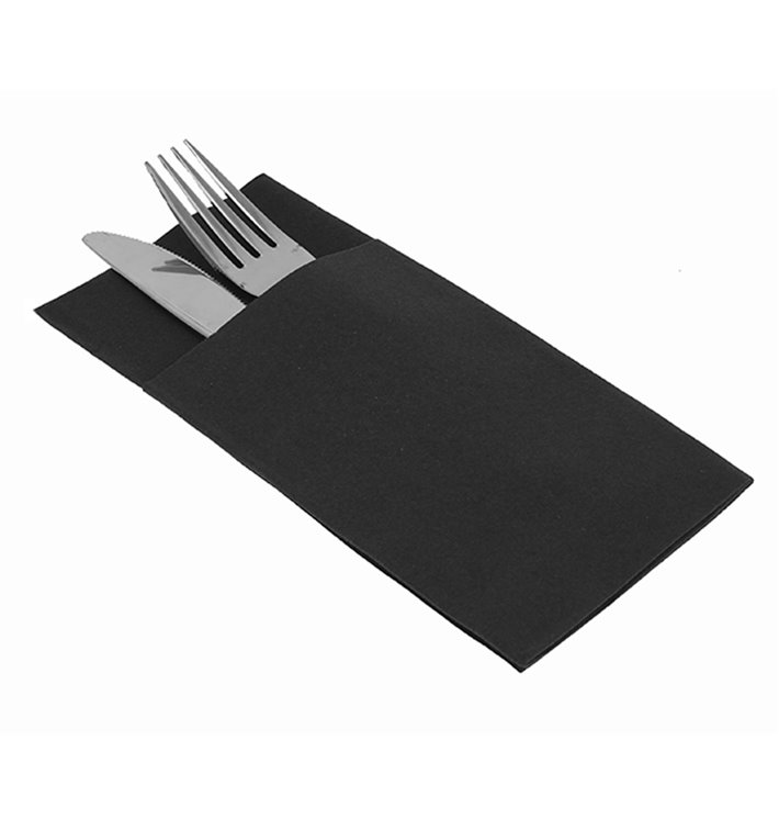 Zakvouw papieren airlaid servetten Kanguro zwart 33x40cm (30 stuks) Zakvouw papieren airlaid servetten Kanguro zwart 33x40cm (30 stuks)