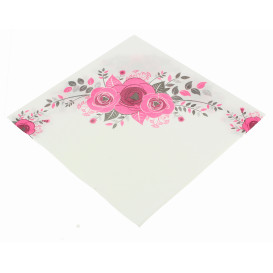 Papieren servet dubbel punt "Bouquet" 40x40cm (600 stuks)