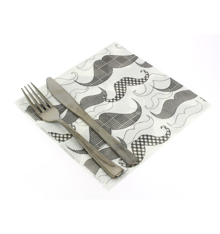 Airlaid Servetten "Bigotes" 40x40cm (600 stuks) Airlaid Servetten "Bigotes" 40x40cm (600 stuks)