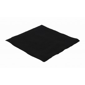 Papieren servet zwart 33x33cm 1-laags (70 stuks) 