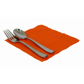 Papieren servet oranje 33x33cm 1-laags (70 stuks) 