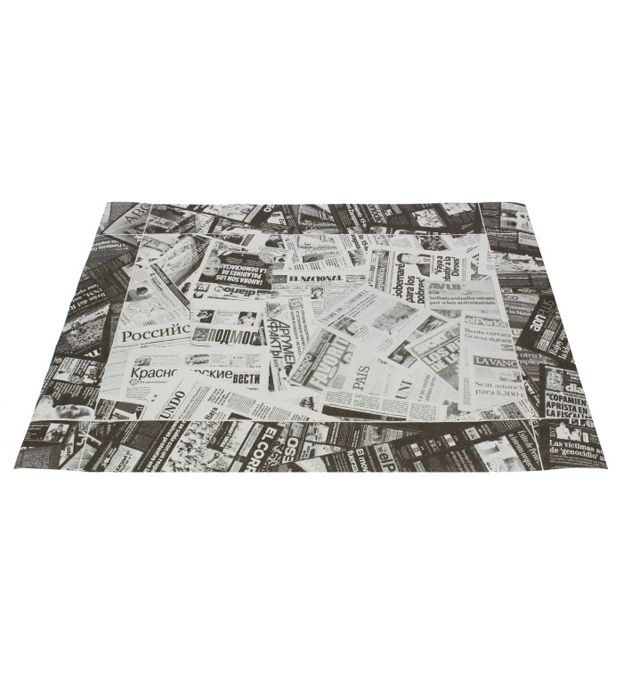 Papieren Placemats 30x40cm "Prensa" zwart 50g (2500 stuks) Papieren Placemats 30x40cm "Prensa" zwart 50g (2500 stuks)