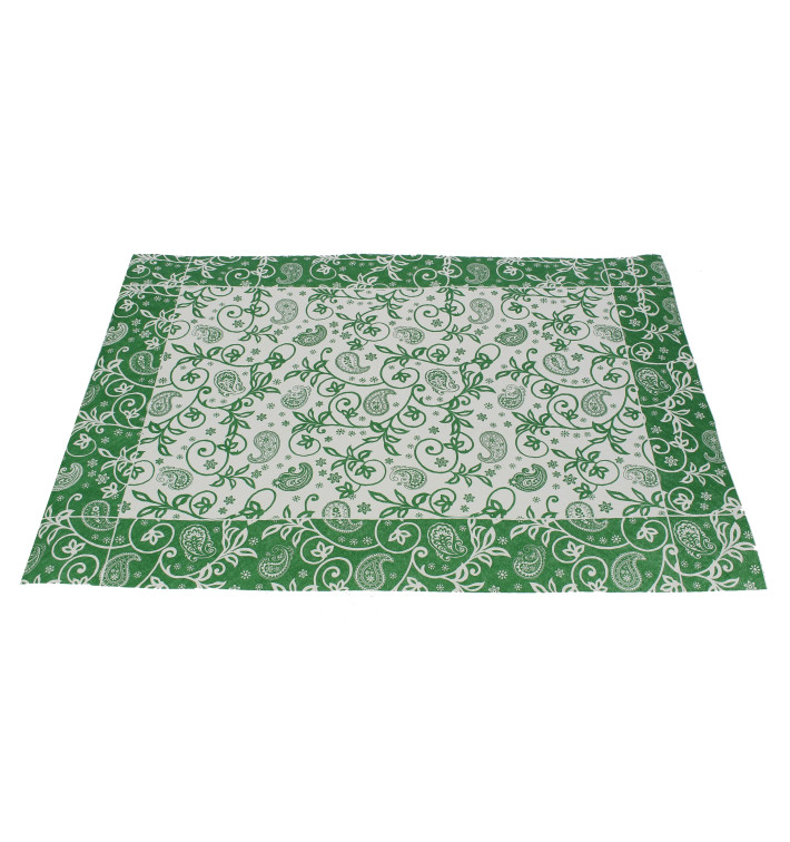 Papieren Placemats 30x40cm "Cachemir" groen 50g (2500 stuks) Papieren Placemats 30x40cm "Cachemir" groen 50g (2500 stuks)