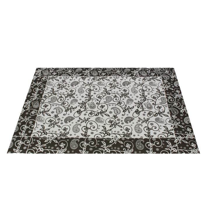 Papieren Placemats 30x40cm "Cachemir" zwart 50g (2500 stuks) Papieren Placemats 30x40cm "Cachemir" zwart 50g (2500 stuks)