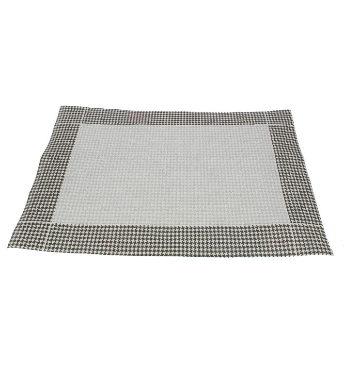 Papieren Placemats 30x40cm "Pata Gallo" zwart 50g (500 stuks) Papieren Placemats 30x40cm "Pata Gallo" zwart 50g (500 stuks)