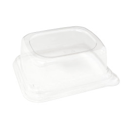 Plastic Deksel voor Suikerriet Voedsel Container 14x14x5,5cm (50 stuks) 