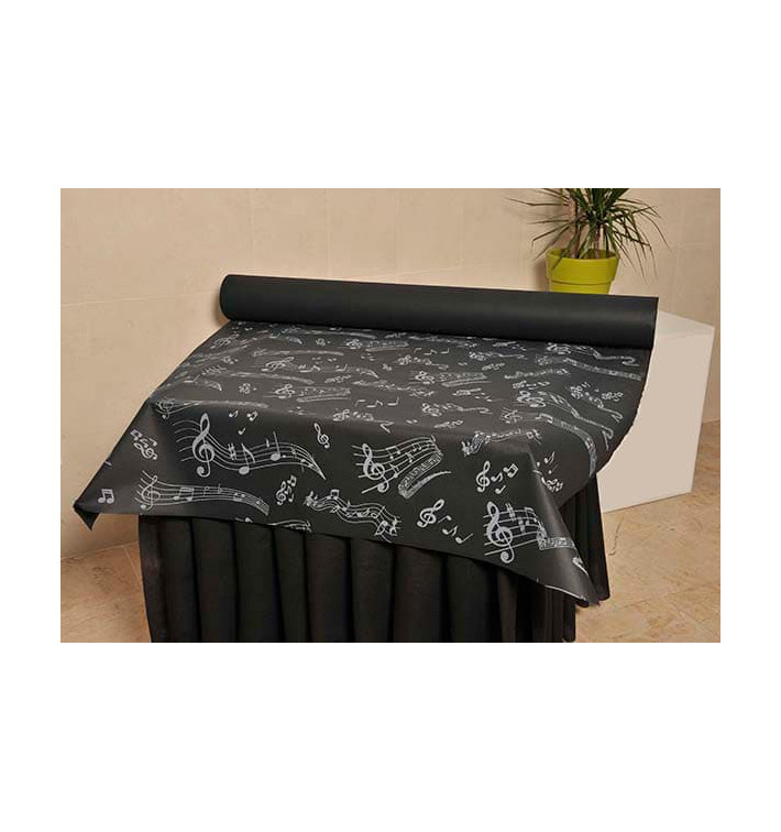 Novotex Tafelkleed rol zwart "Música" P40cm 1,2x50m (6 stuks) Novotex Tafelkleed rol zwart "Música" P40cm 1,2x50m (6 stuks)