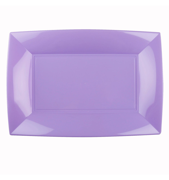 Plastic dienblad microgolfbaar lila "Nice" 34,5x23cm (60 stuks) Plastic dienblad microgolfbaar lila "Nice" 34,5x23cm (60 stuks)