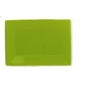 Plastic dienblad pistache 33x22,5cm (3 stuks) 
