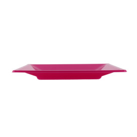 Plastic bord Vierkant plat fuchsia 23 cm (750 stuks)