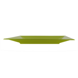 Plastic bord Plat Vierkant pistache groen 23 cm (3 stuks) 