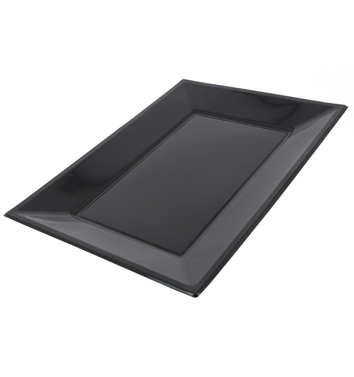 Plastic dienblad zwart 33x22,5cm (25 stuks) Plastic dienblad zwart 33x22,5cm (25 stuks)