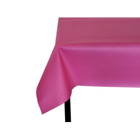 Voorgesneden papieren tafelkleed fuchsia 40g 1x1m (400 stuks) 