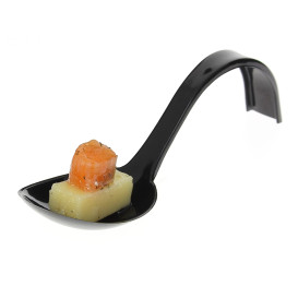 Proeving lepel PS Gebogen zwart 13 cm (50 stuks) 