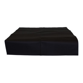 Voorgesneden papieren tafelkleed zwart 40g 1x1m (400 stuks) 