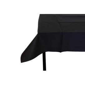Voorgesneden papieren tafelkleed zwart 40g 1x1m (400 stuks) 