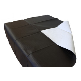 Voorgesneden papieren tafelkleed zwart 40g 1x1m (400 stuks) 