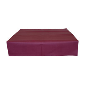 Voorgesneden papieren tafelkleed bordeauxrood 40g 1x1m (400 stuks) 