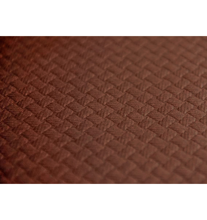 Voorgesneden papieren tafelkleed bruin 40g 1x1m (400 stuks) Voorgesneden papieren tafelkleed bruin 40g 1x1m (400 stuks)