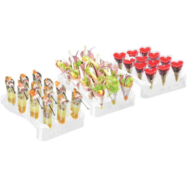 Plastic Bediening kegels met Bediening kegel houder transparant 75ml 18x26cm (1 stuks)