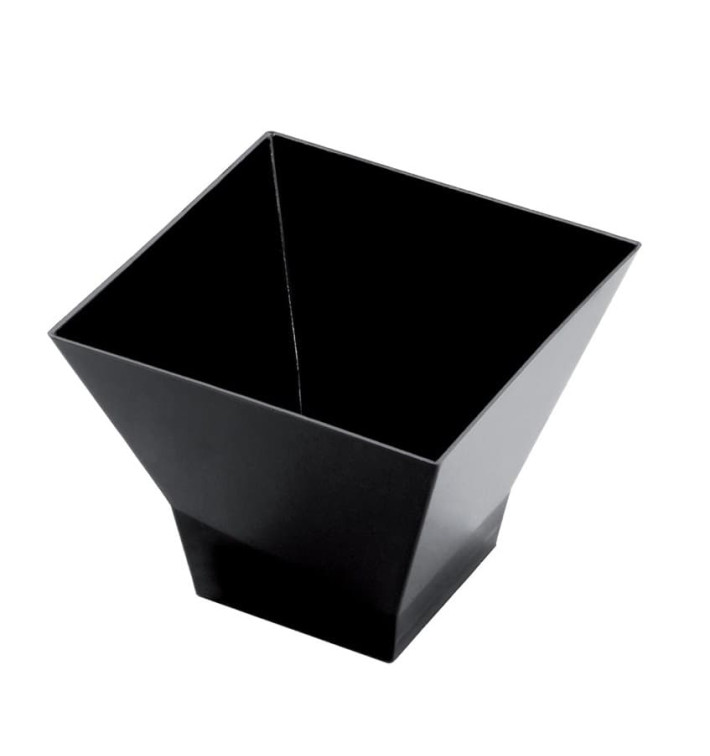 Plastic PS proefbeker "Pagoda" zwart 65ml (25 stuks) Plastic PS proefbeker "Pagoda" zwart 65ml (25 stuks)