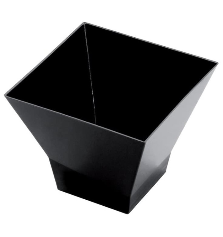 Plastic PS proefbeker "Pagoda" zwart 120ml (25 stuks) Plastic PS proefbeker "Pagoda" zwart 120ml (25 stuks)