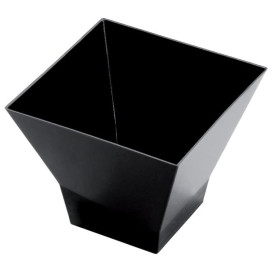 Plastic PS proefbeker "Pagoda" zwart 120ml (500 stuks)