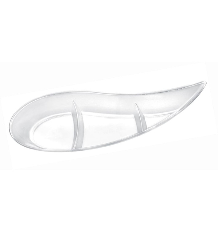 Proeving saus kom PS "Virgola" 3 Compartmenten transparant 30 ml (500 stuks) Proeving saus kom PS "Virgola" 3 Compartmenten transparant 30 ml (500 stuks)