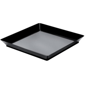 Proeving dienblad PS medium maat zwart 13x13 cm (12 stuks) 