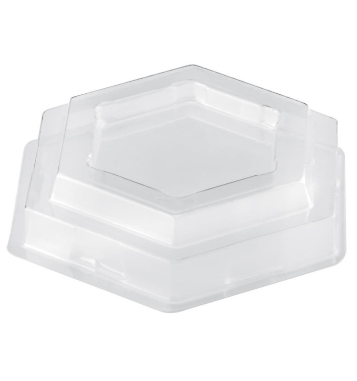 Plastic PET Deksel voor Proeving plastic kom "Tulip" Dessert transparant 65 ml (1000 stuks) Plastic PET Deksel voor Proeving plastic kom "Tulip" Dessert transparant 65 ml (1000 stuks)