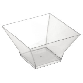 Proeving plastic kom PS "Pagoda" transparant 350ml (12 stuks) 