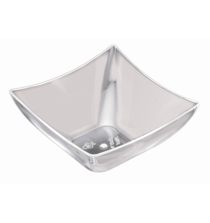 Proeving plastic kom PS Vierkant transparant 90 ml (25 stuks) Proeving plastic kom PS Vierkant transparant 90 ml (25 stuks)